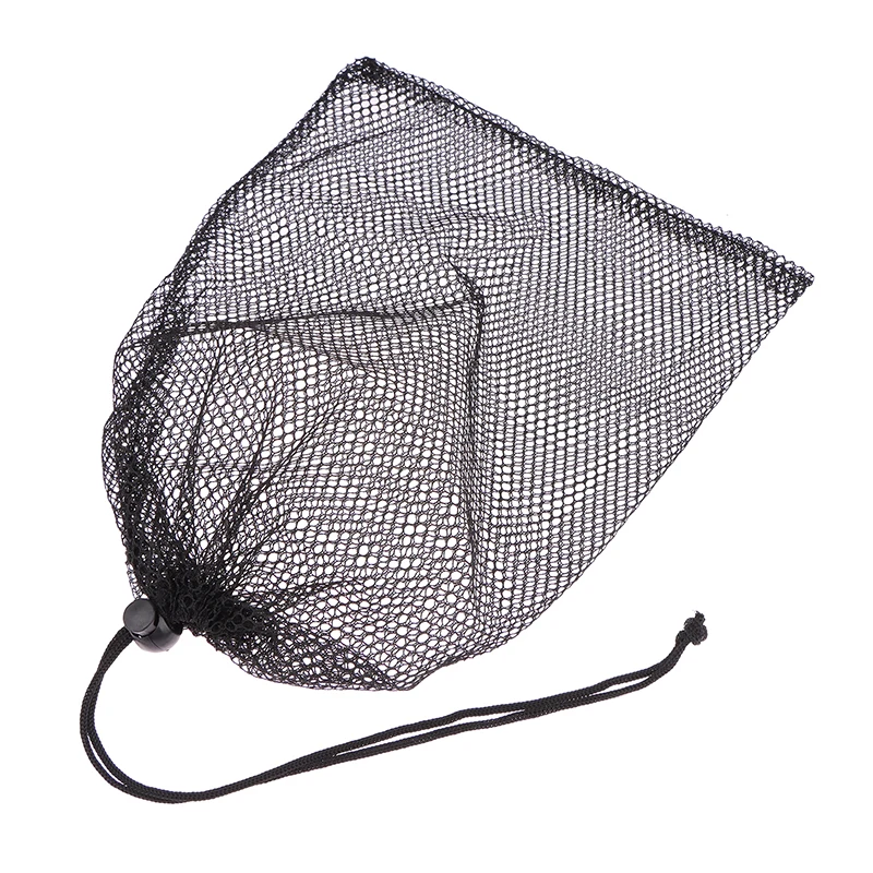 Durável Nylon Mesh Drawstring Bag, Preto Bolsa De Armazenamento, Multi-Propósito, Casa, Viagens, Atividade ao ar livre, Saco De Lavanderia, Saco De Coisas