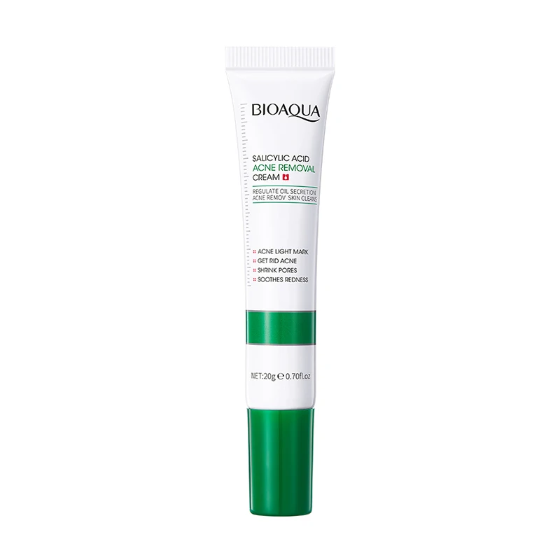 BIOAOUA Salicylic Acid Acne Cream Shrink Pore Cream Elimination Large Pores Remove Blackehead Repairing Skin Care Facial Cream