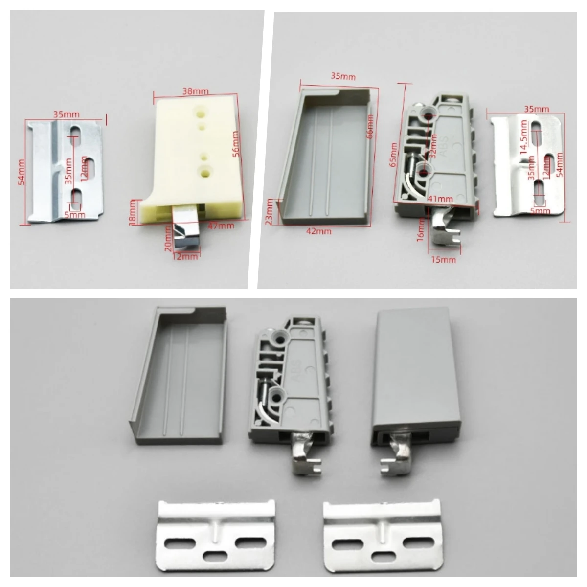 1PCS ABS cabinet hanging code thickened cold-rolled steel hanging piece heavy-duty surface-mounted hidden connector hardware