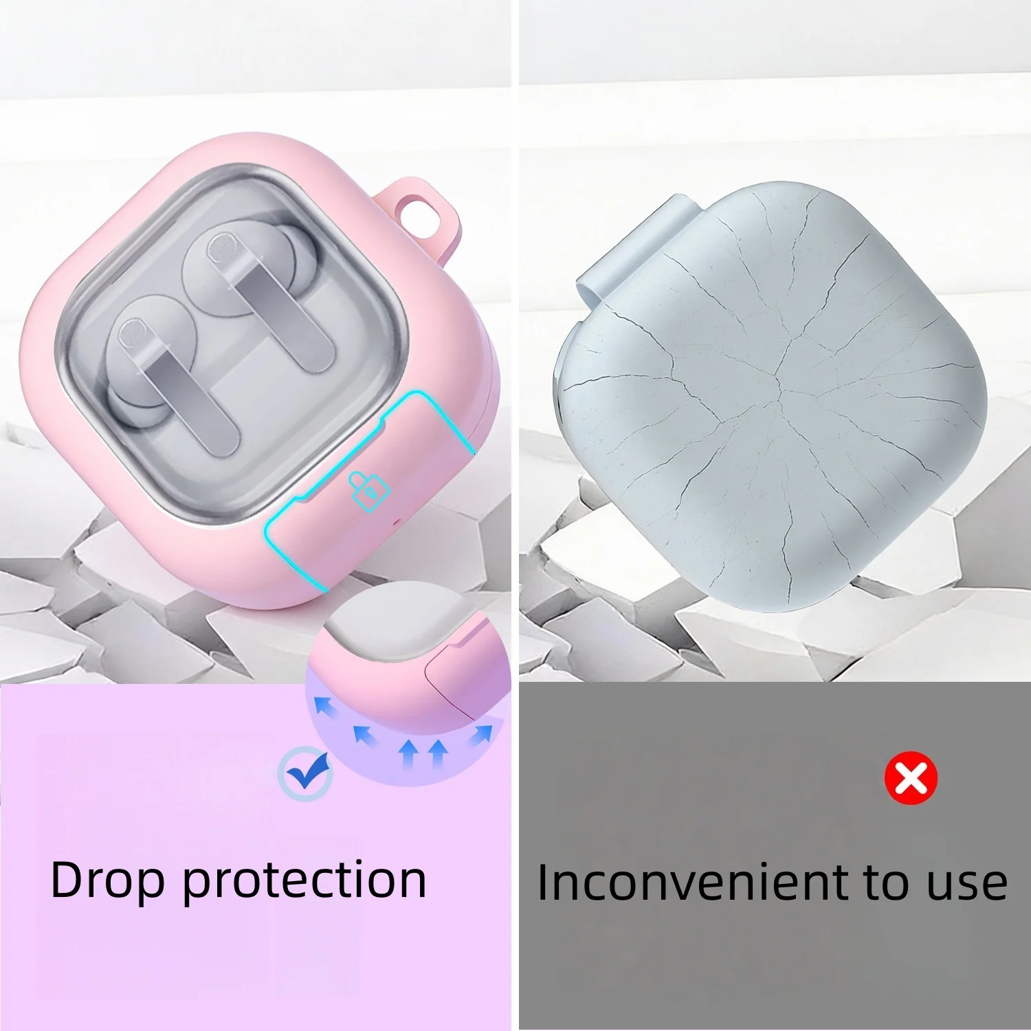 

Protective Case for Samsung Galalxy Buds 4/4 Pro Holder Cover, Earbuds Cover with Phone Stand Function, Shockproof Buds4 Case