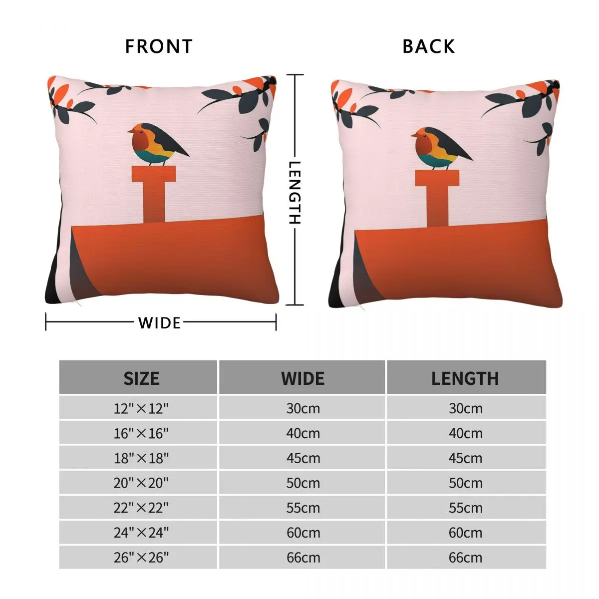 Chubby Bird On The Roof Pillowcase Polyester Linen Velvet Printed Zip Decorative Throw Pillow Case Bed Cushion Cover 45x45