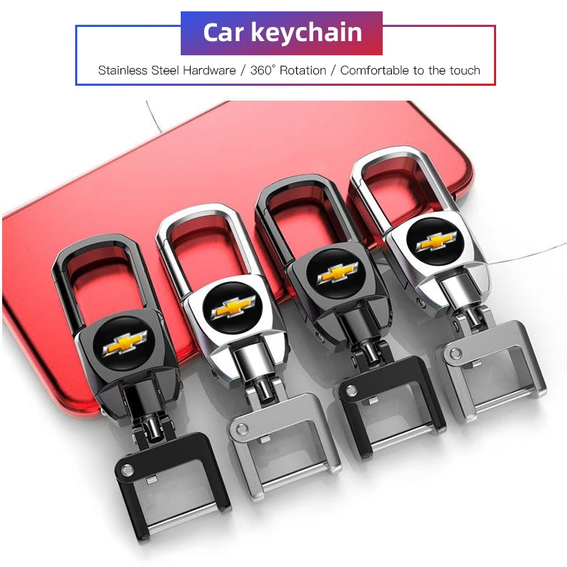 Llavero Metálico con Logotipo de Auto, Colgante para Llaves, Accesorios para Chevrolet Cruze, Onix, Tracker, Aveo, Bolt, Captiva, Equinox, Spark, Tahoe