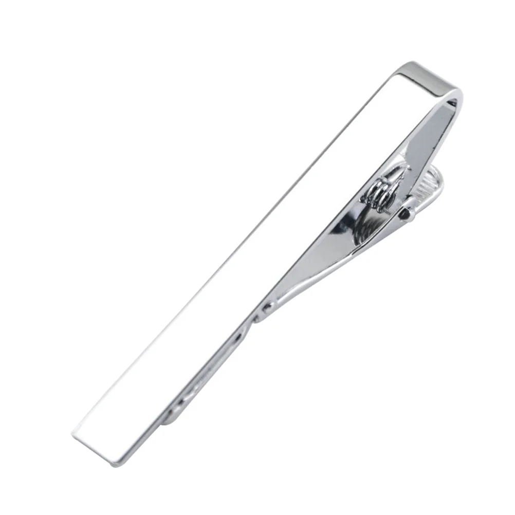 

3Pcs Fashion Men Metal Tie Clip Bar Clasp Smooth Glossy Spring Loaded Straight Appearance Necktie Clip Metal Necktie Clasp