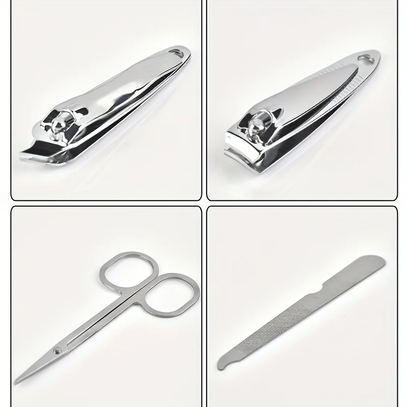 Juego de cortaúñas de 7 piezas para uso doméstico, cortaúñas, kit de belleza, cortaúñas, herramientas para uñas, cortaúñas de acero inoxidable, paquete