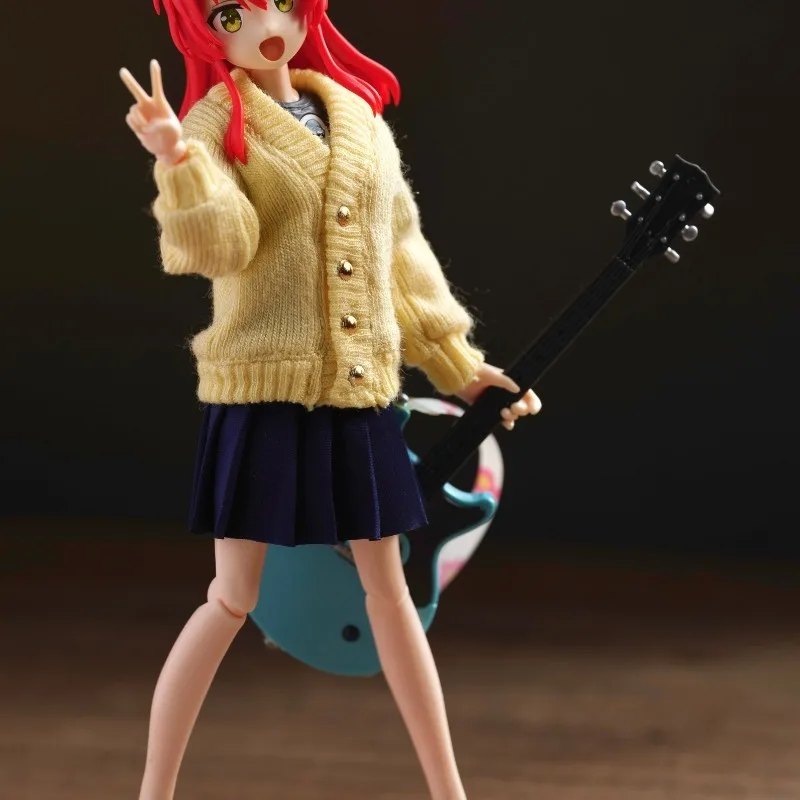 

Комплект одежды для фигурки Bandai 1/12 серии 30MP: желтый свитер, бело-синяя юбка, модель из японского аниме, аксессуар