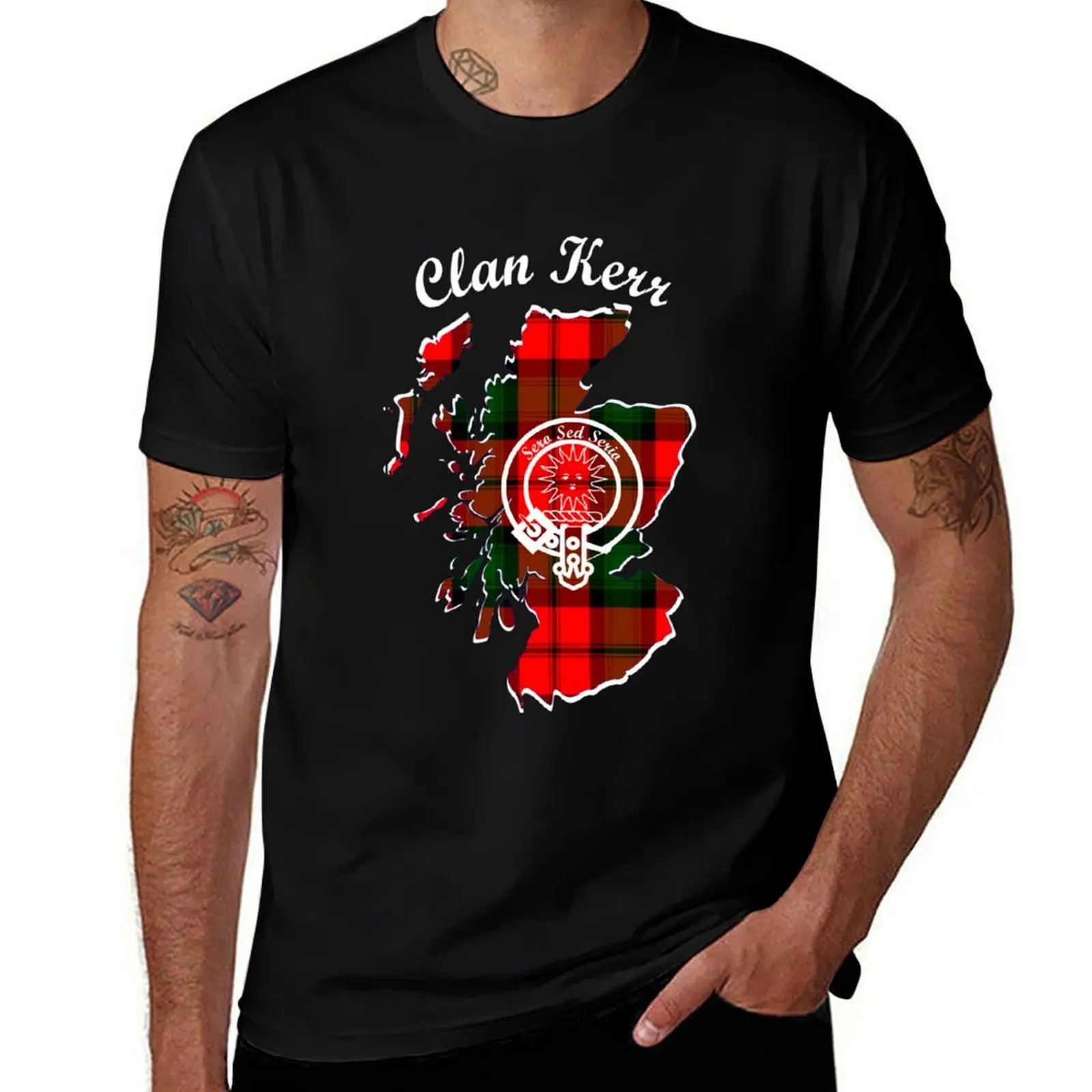 Clan Kerr Scotland Map Crest T-Shirt Plus Size All Match Tee Shirt