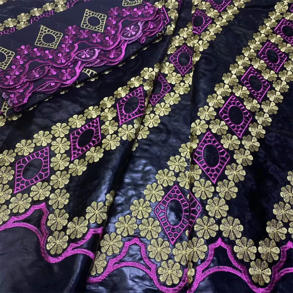 Skin Voile Cotton African Basin Dress Fabric High Quality Tulle Soft Scarf Mix Eyelet Bazin Riche Perfume Damask Materia   BL604