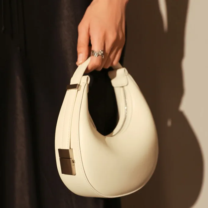 bolsos para mujeres tendencia 2024 Korean version of crescent bag trend half moon saddle shoulder underarm bag