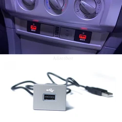 12V/24V Silver Car USB Vehicle Adapter Audio Radio u-disk Accessories For Ford Focus 2 Mk2 2009-2011 Accessories