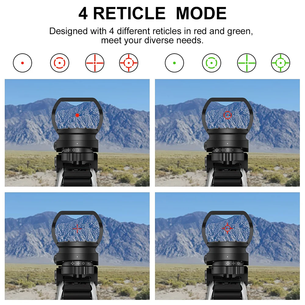 Imagem -02 - Reen Reen ot ot Ight Light Eeticle Ight Eflex Ight Luz im im Tical Ptical Cope Lidar Ololimador Iiflescope com Ount Uick Taetach Ount Montagem para 20 mm Ail Ail 1x22x33 ed ed