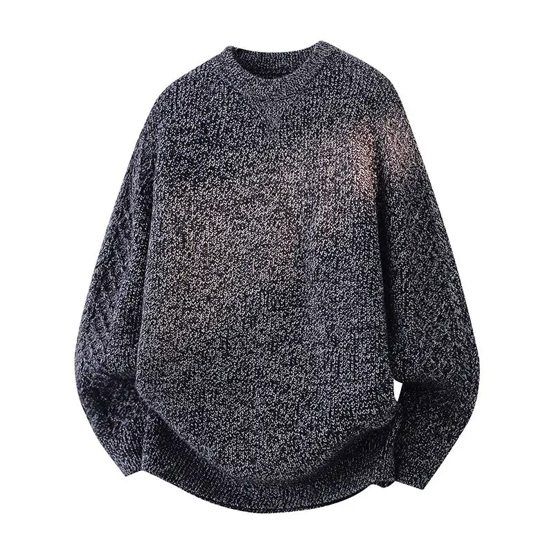 

Мужской повседневный свободный вязаный свитер: модный, универсальный, однотонный, в стиле оверсайз, осенне-зимняя новинка