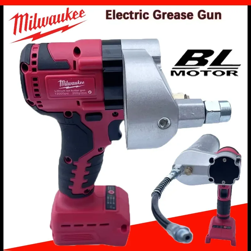 

Milwaukee 10000PSI Brushless Electric Grease Gun High-Pressure Fully Automatic Oil Injector Fat Machine For 18V Battery