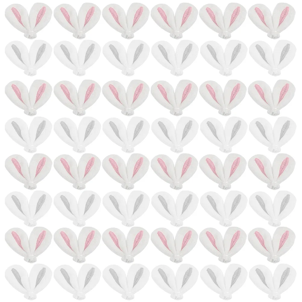 

40pcs Rabbit Ears Hair Accessories Red Brown Diy Clips Headwear Lightweight Bunny Ear Design Hairstyle Options