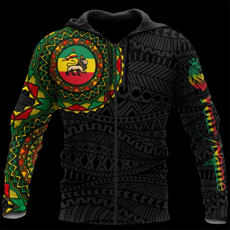 Sudadera con capucha para hombre y mujer, suéter con estampado 3D de león africano, personalizado, de gran tamaño, a la moda