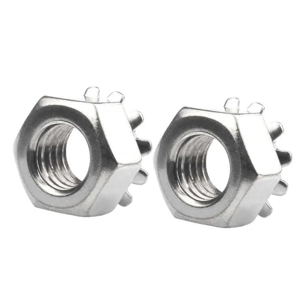 Multi-Gear Serrated Kep K Nut M3 M4 M5 M6 M8, 304 Stainless Steel Multi Tooth Anti-loose Hexagon Nut for Equipment Assembly