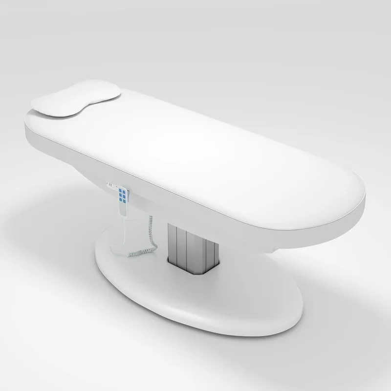 

Hot Sales Electric White Ergonomic Spa Massage Bed With Adjustable Remote Control No Armrest