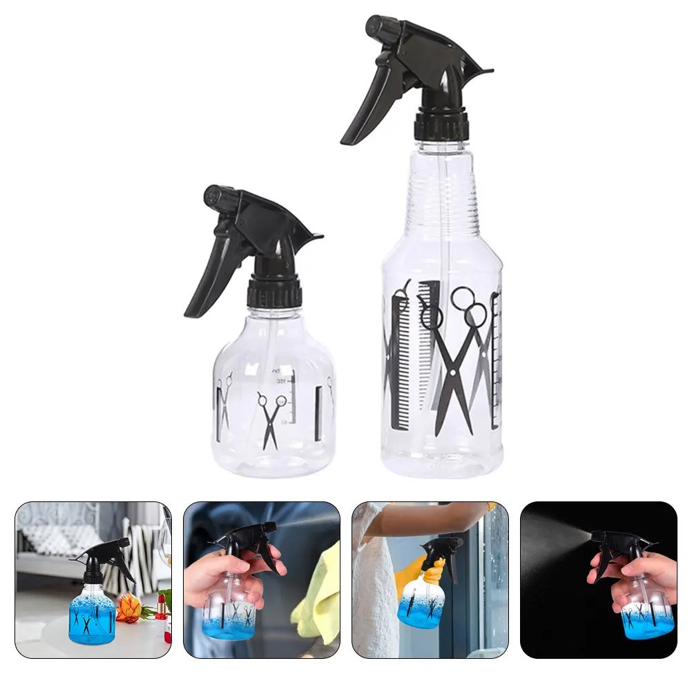 

2Pcs Spray Watering Can Portable Plastic Spray Bottles Hair Salon Barber Shop Pressurized Nozzle Fine Mist Sprayer Multipurpose