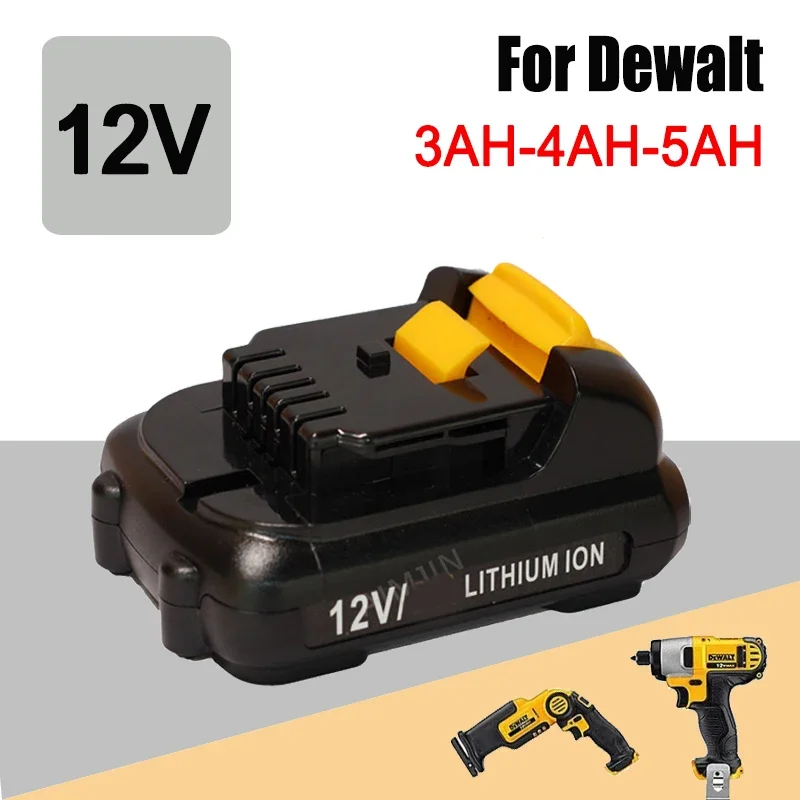 

12V 3.0Ah/4.0Ah/5.0Ah Lithium Ion Replacement Battery for DeWalt Power Tools , For DCB120, DCB123, DCB122, DCB127, DCB124, Etc