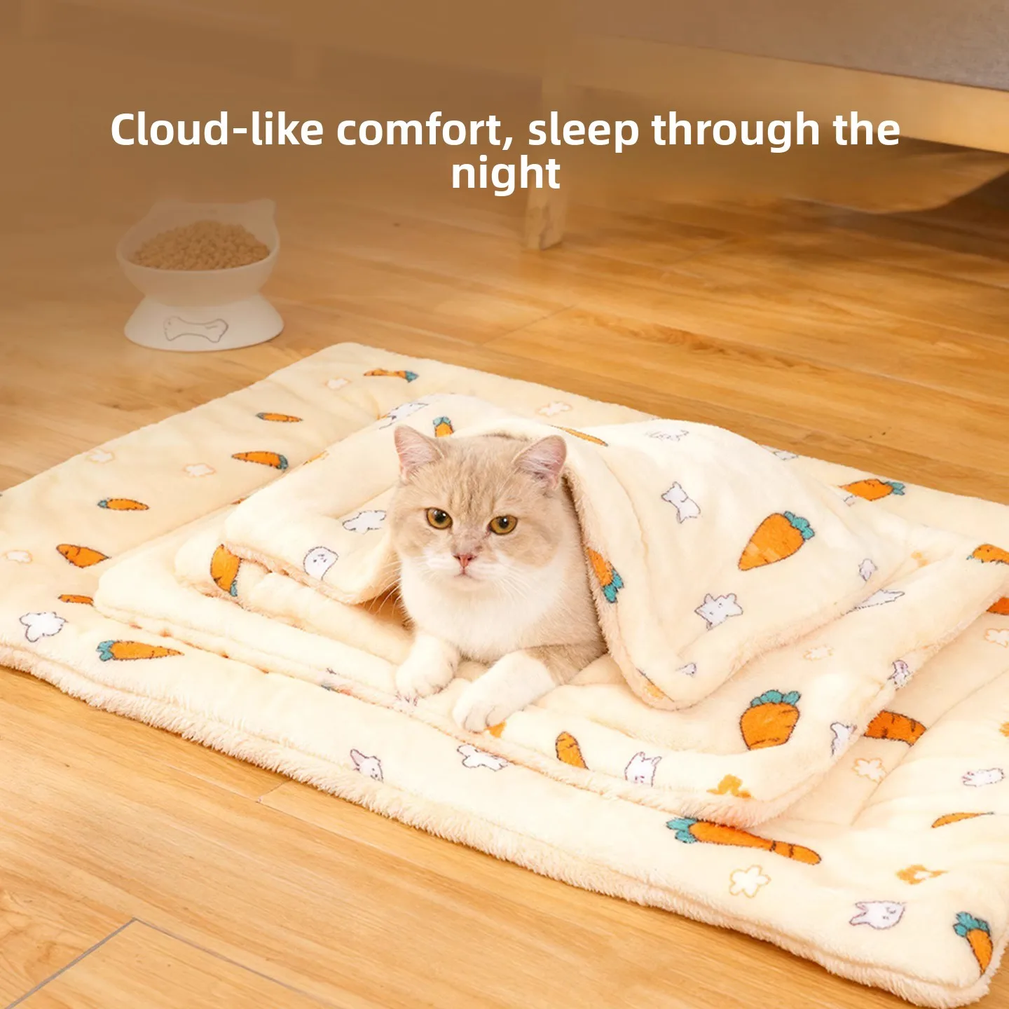 

Warmth Dog Pet Pad S Mat All Seasons Universal Blanket Multi-Layer Cartoon Design Functional Scene Pet Nest Cuion