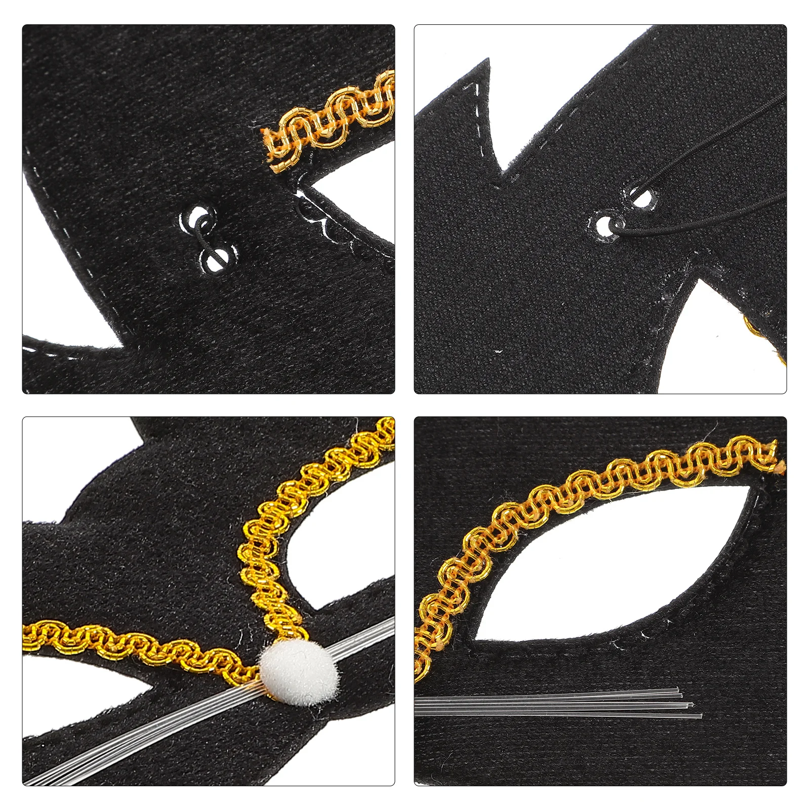 4 pezzi maschera animale copertura per occhi di gatto elegante maschera per costumi da festa in maschera per bambini adulti cosplay Halloween Mardi Gras