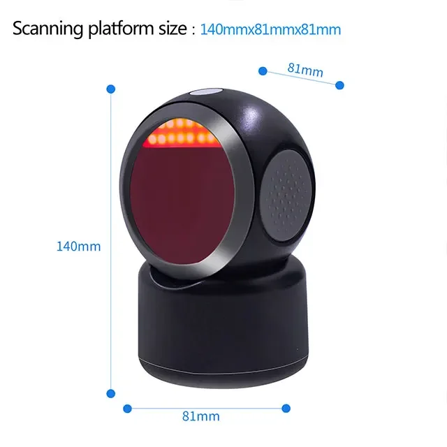 Symcode MJ-3300 Wired 2D Omnidirectional Desktop Barcode Scanner for Supermarket