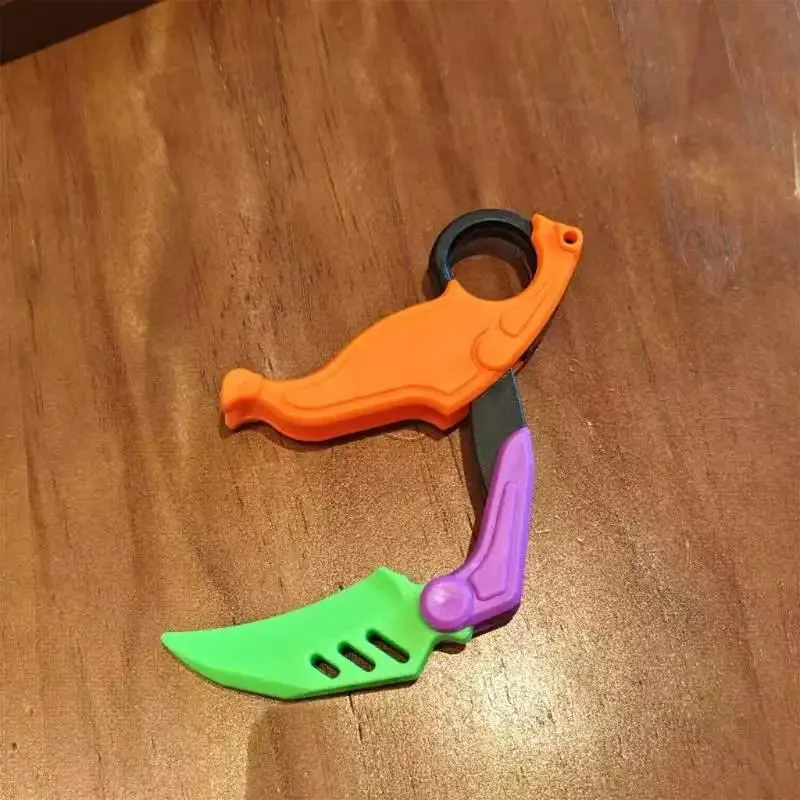 3D Printed Claw Knives Toys Gravity Radish Knife Foldable Toy Knives Fidget Knife Sensory Push Stress Toys Gift For Adults Kids