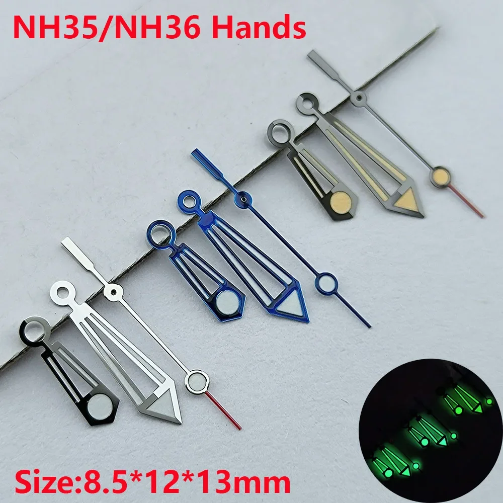 

NH35 Hands Watch Hands Green Luminous Pointers Watch Parts Accessories for Seamaster NH36 Automatic Mechanical Movement