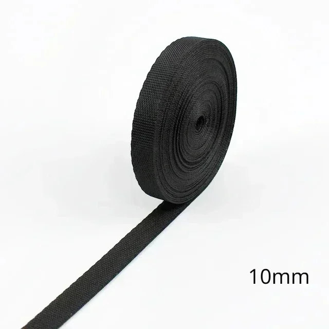 5M 10-100mm Schwarz Nylon Gurtband Rucksack Gurt Haustier Kragen Sicherheitsgurt Band Band DIY Tasche Kleidung Nähen Zubehör