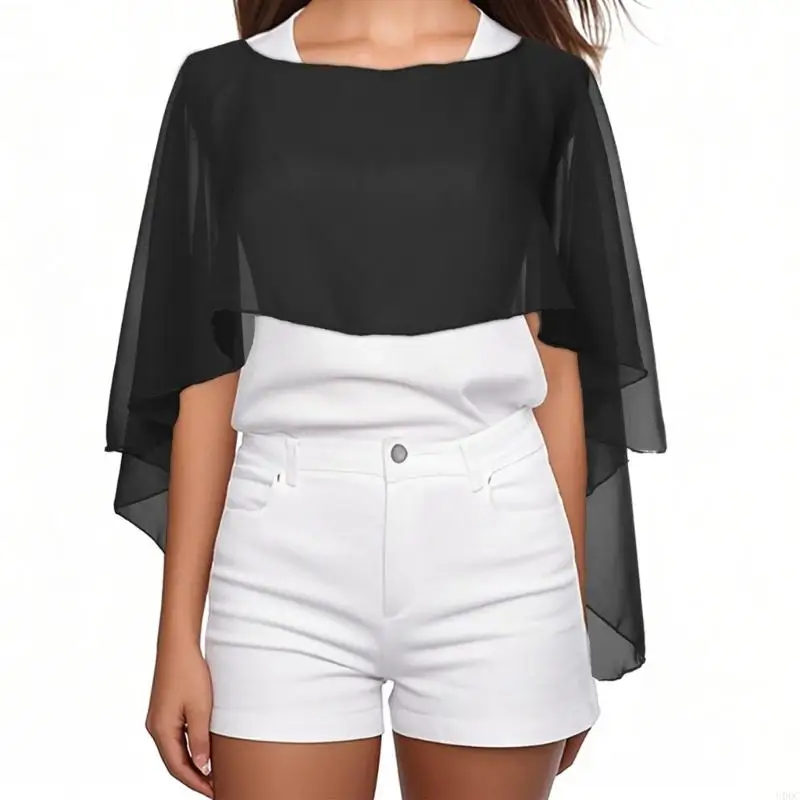 Soft Drape Shawl Wrap with Pull-On Shoulder Coverage for Daily Commute Layering and Outdoor Travel Use Y166