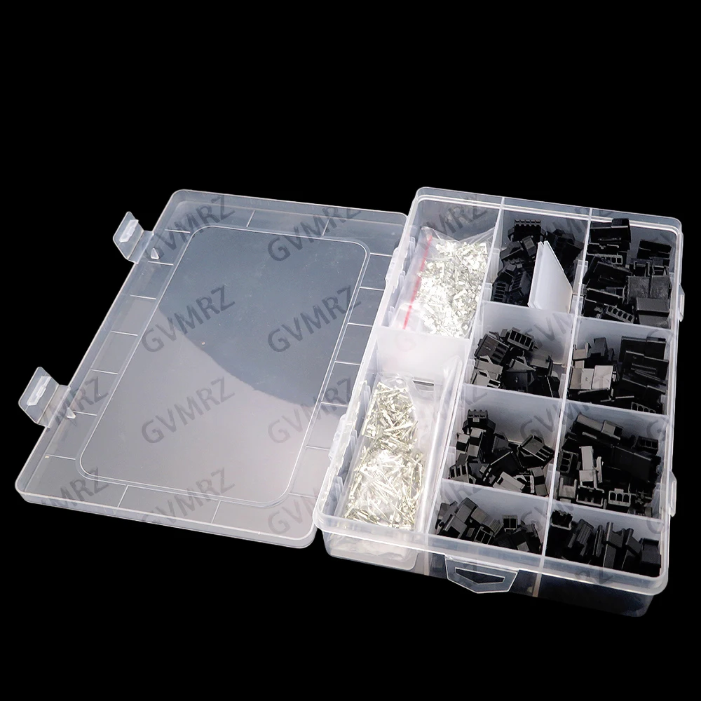520PCS/box 2.54mm Pitch 2 3 4 5 Pin JST SM Male & Female Plug Housing Pin Header Crimp Terminals Connector Kit 2-5P