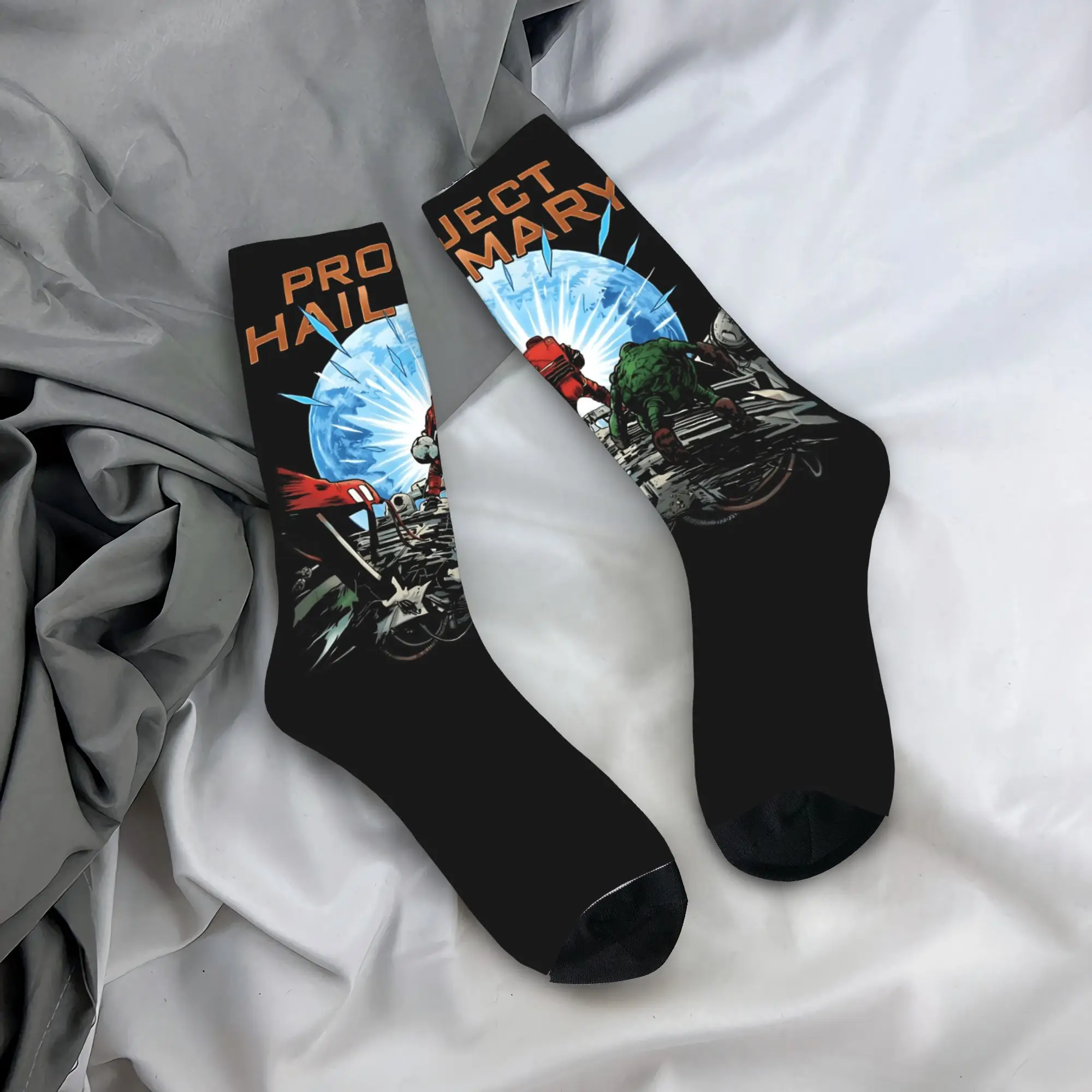 

Project Hail Mary Sci Fi Graphic Stockings Printed Fashion Socks Winter Anti Skid Socks Men Outdoor Sports Soft Breathable Socks