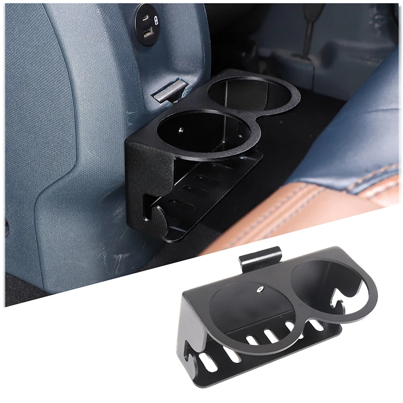 Für Ford Maverick 2022 2023 2024 2025 Aluminiumlegierung Auto Rücksitz Getränkehalter Aufbewahrungsbox Innenraum-Organizer Zubehör