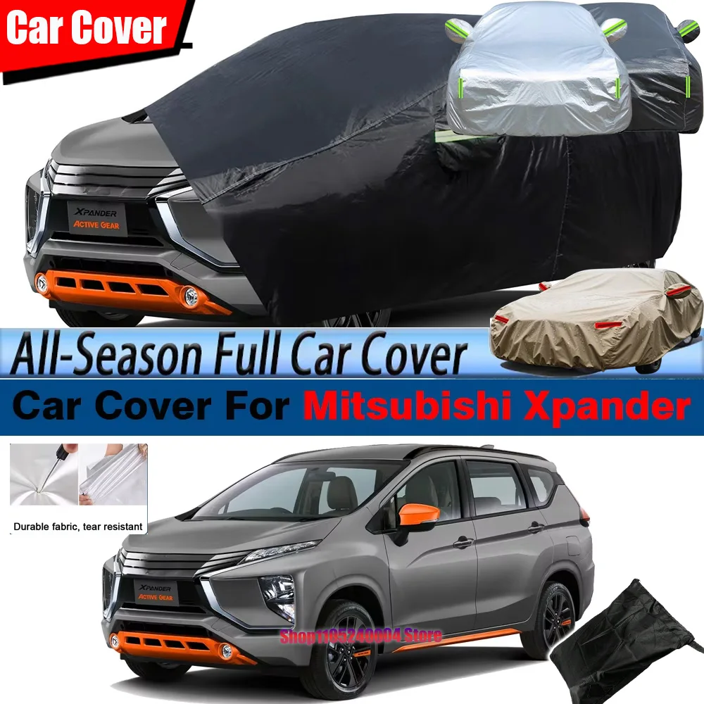 

All Season Black Waterproof Auto Car Cover Outdoor Sun Rain Snow Protection For Mitsubishi Xpander 2017-2025
