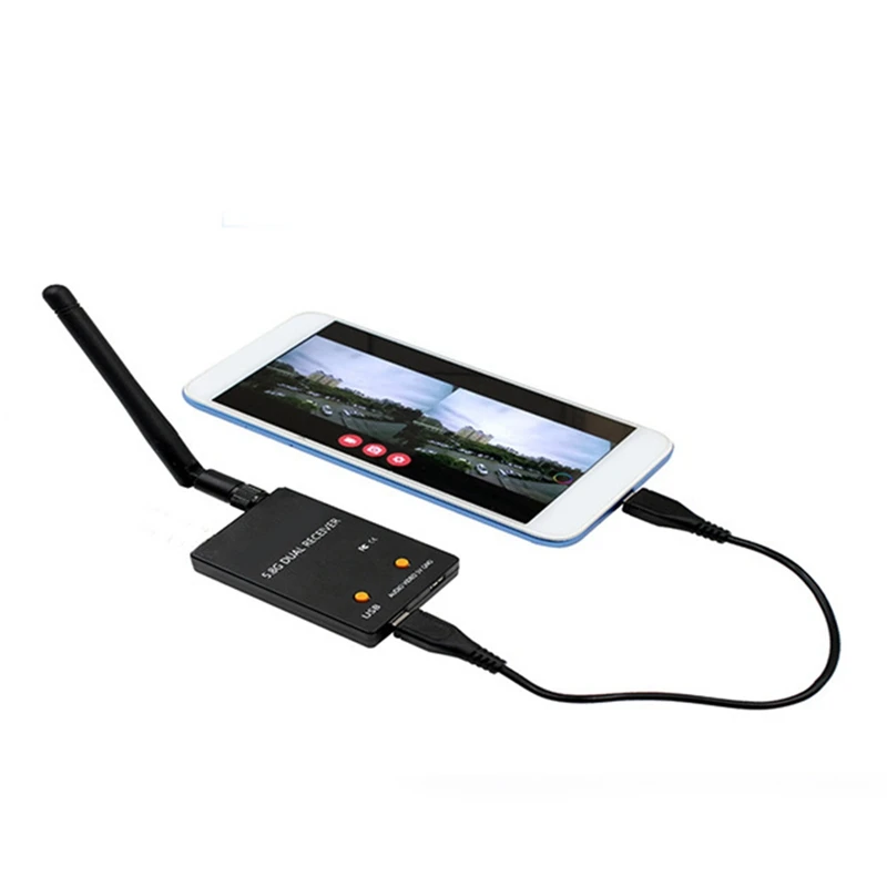 Receptor de canal completo UVC OTG para telefone Android, 150CH, áudio FPV, transmissor, peças RC Drone, Tablet, UVC, 5.8G