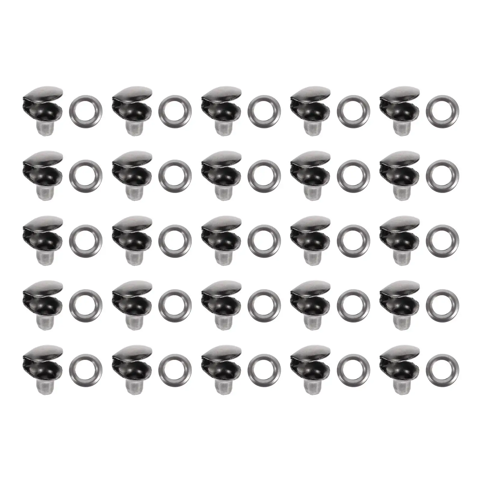 

20 Pcs Shoe Eyelets Buckles Boot Hooks Screw Brass Buttons Shoelace Fastener Work Laces DIY Fixing Kit Shoe Accessories Safe