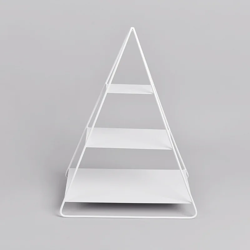 Pyramid Dessert Rack Dim Sum Plate European Wedding Wrought Iron Cake Rack Dessert Pastry Fruit Display Tray