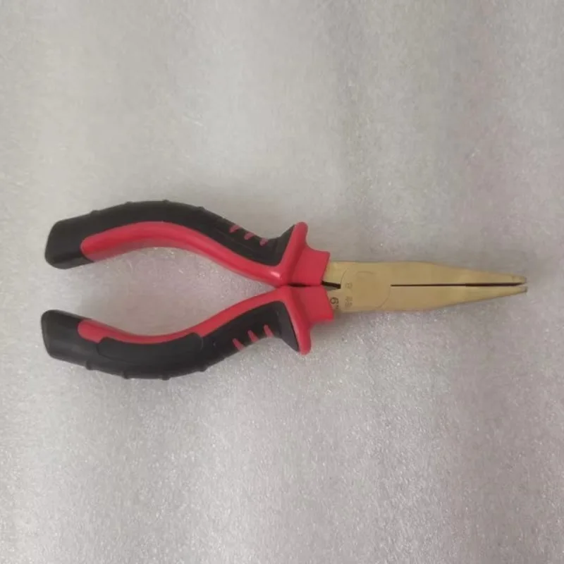 Strumenti non scintillanti Pinza a becchi piatti in bronzo di alluminio da 6 pollici con manico in plastica