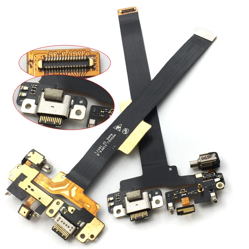 For ZTE Nubia Z11 mini S NX549j usb Charger Port Dock Connector Flex Cable with Microphone