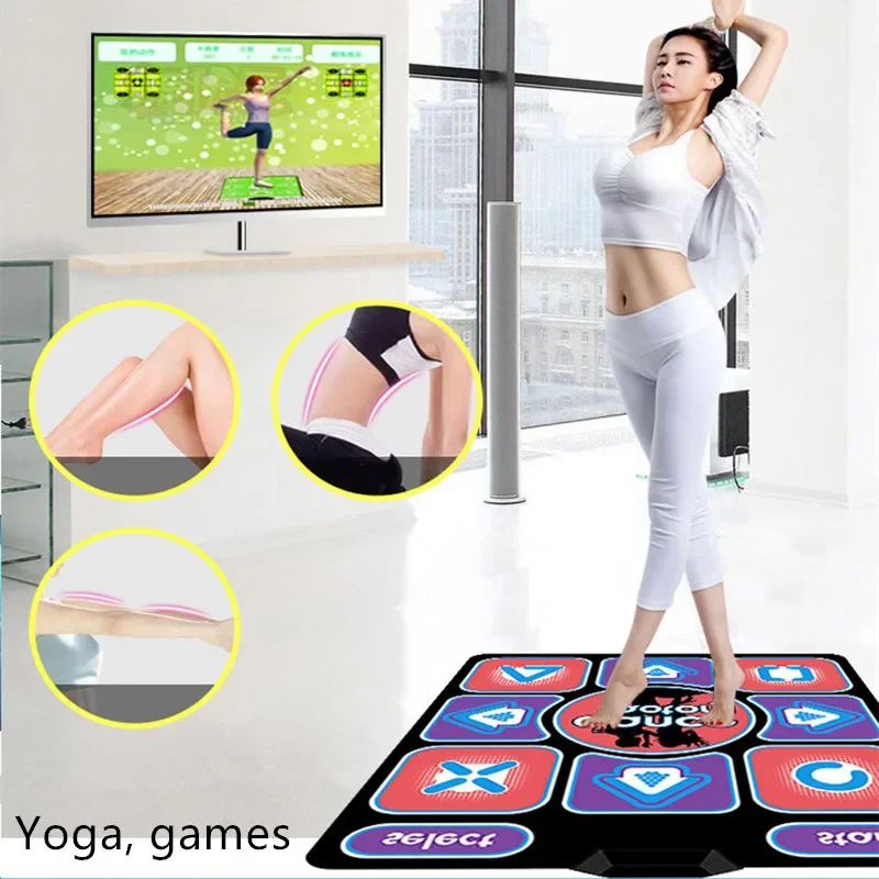 Dance mats Yoga Cut fruit multifunction game dance blanket television computer USB dual-use Household game Weight-loss Non-slip