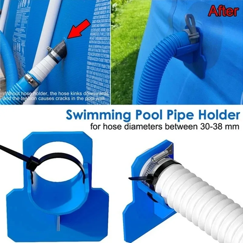 30‑38mm Swimming‑Pool Pipe Holder Supports with Cable Tie Fit Intex Bestway Ground Hose Accessories Wholesale