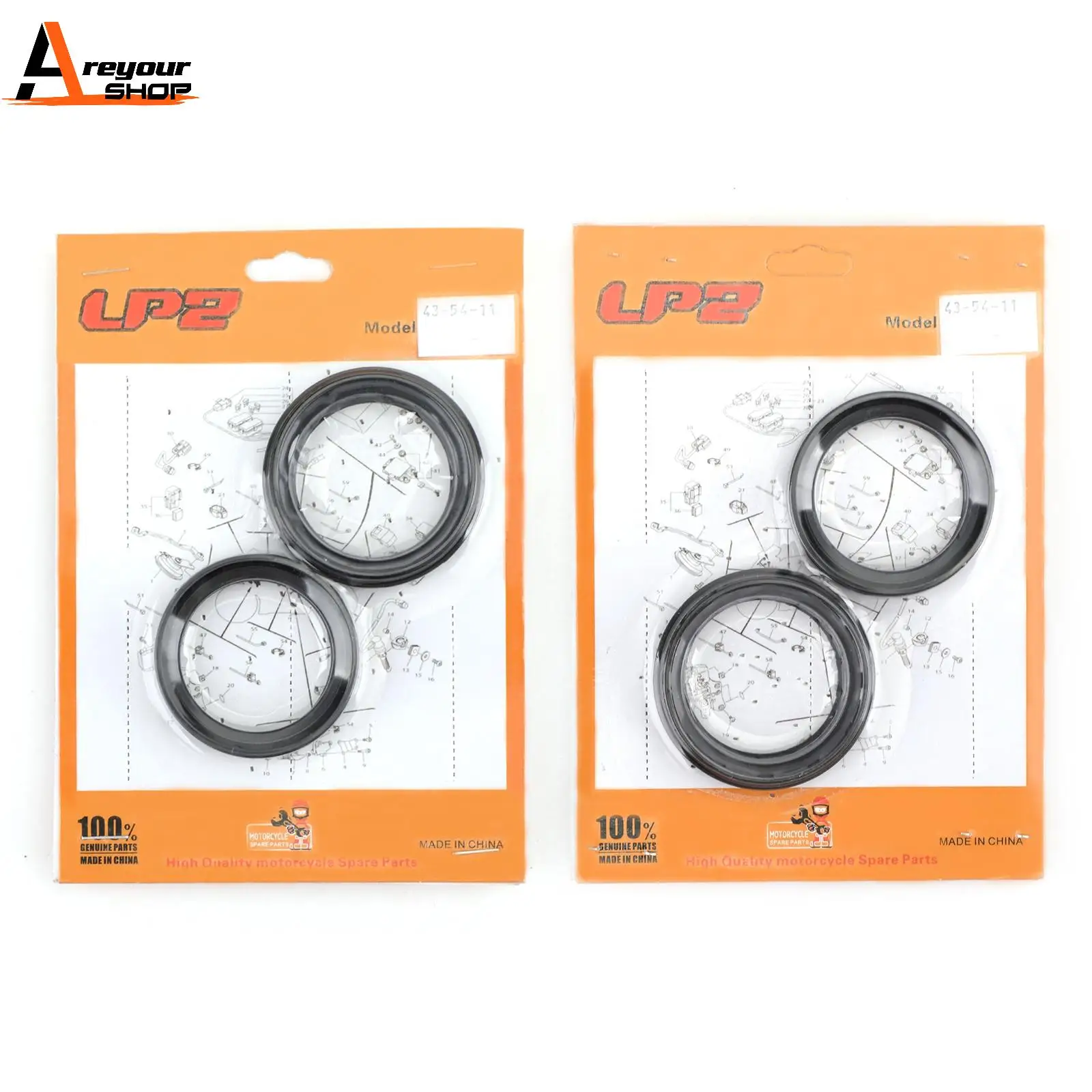 Areyourshop for Yamaha XV1600 XV1700 ROAD STAR XVZ1300 ROYAL STAR 1996-2014 Front Fork Oil Seal Dust Cap Repair Rebuild Kit