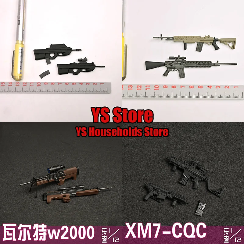 

Фигурка 1/12, мини-оружие FN2000 Mk14 AT4 AUG-A1/A3/MOD3, полный набор W2000 XM7-CQC, статическая модель, винтовка, игрушки для 6 дюймов Mezco Hasuki