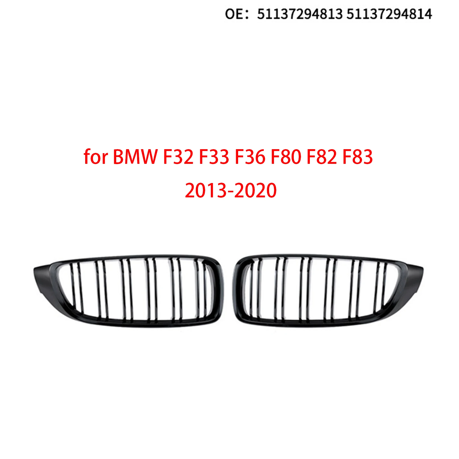 

Front Bumper Kidney Gloss Black Grill M Color Grille Grill For BMW 4 Series Gran F32 F33 F36 F80 F82 2013-2020