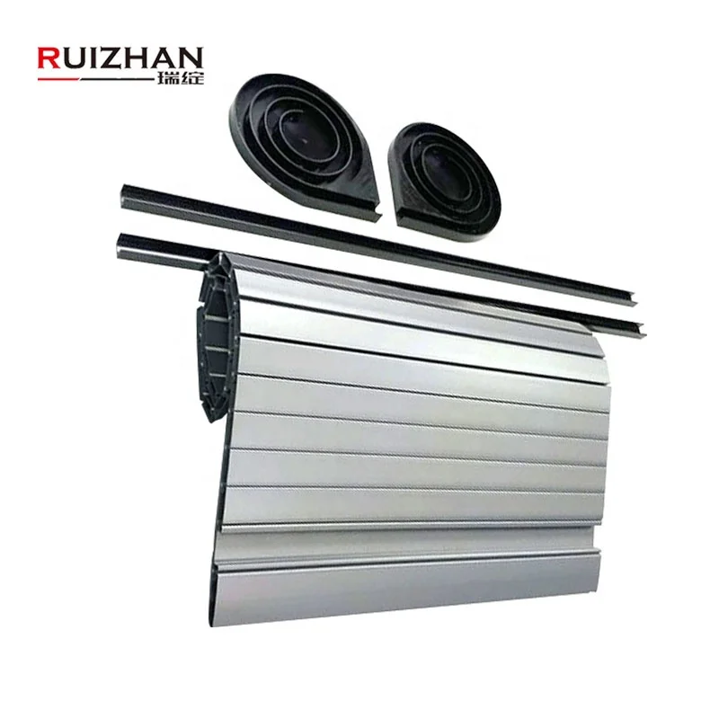 Folding Tambour Door Plastic Roll-Up Cabinet Door Compact Shutter for Kitchen RV Closet Space-Saving Design