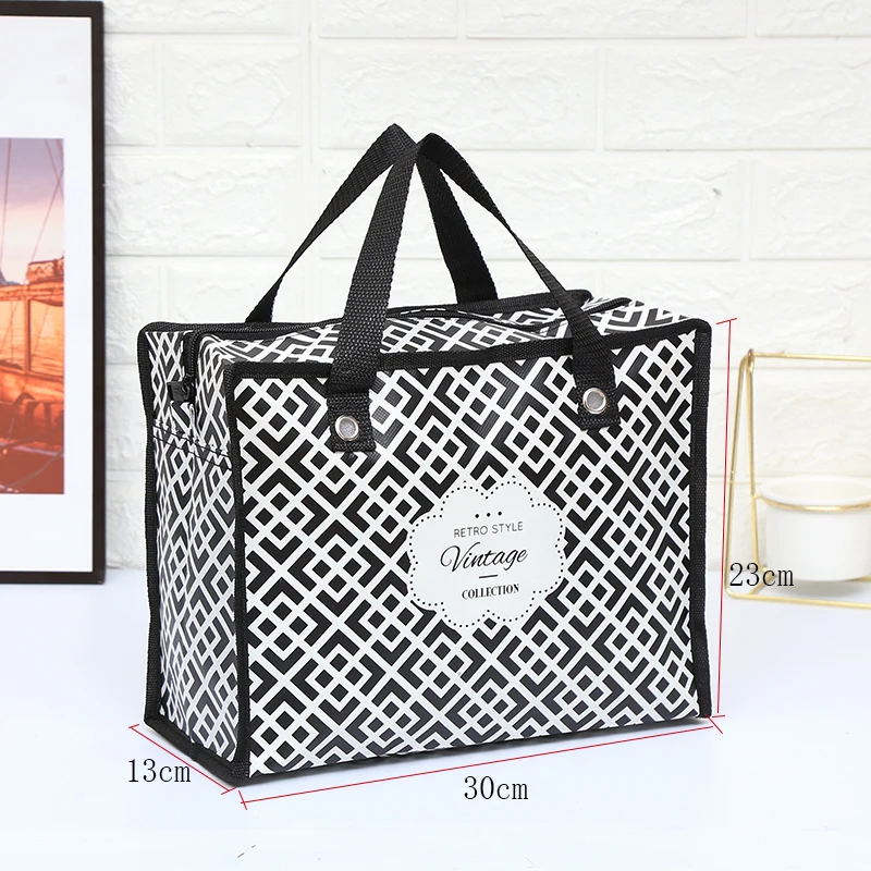 Waterproof coated non-woven fabric clothing bag beauty tool storage shopping gift bag color printing tote bag