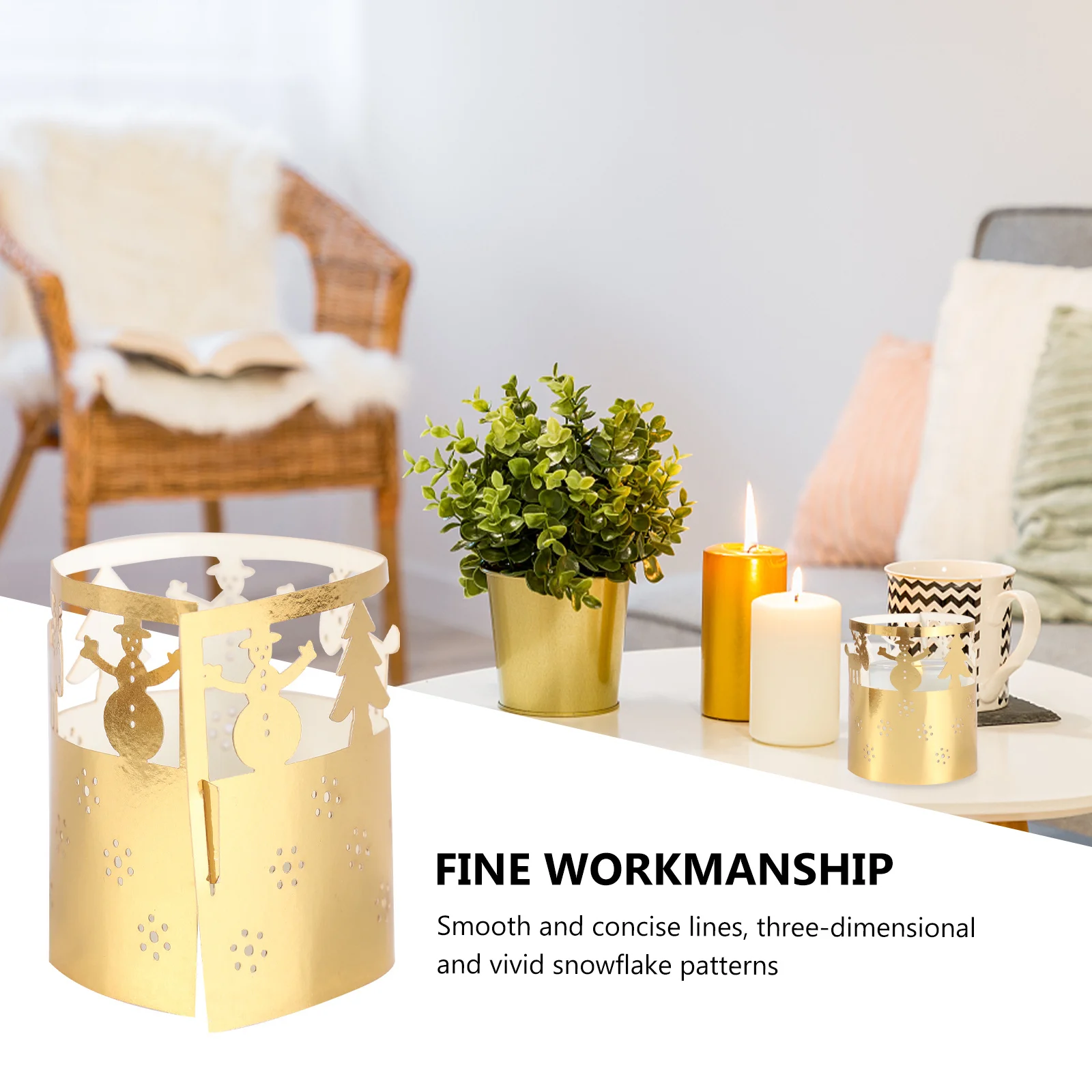 50Pcs Christmas Lampshade Paper Snowflake Hollow Lampshades Xmas Party Decor Romantic Home Decoration Lampshade