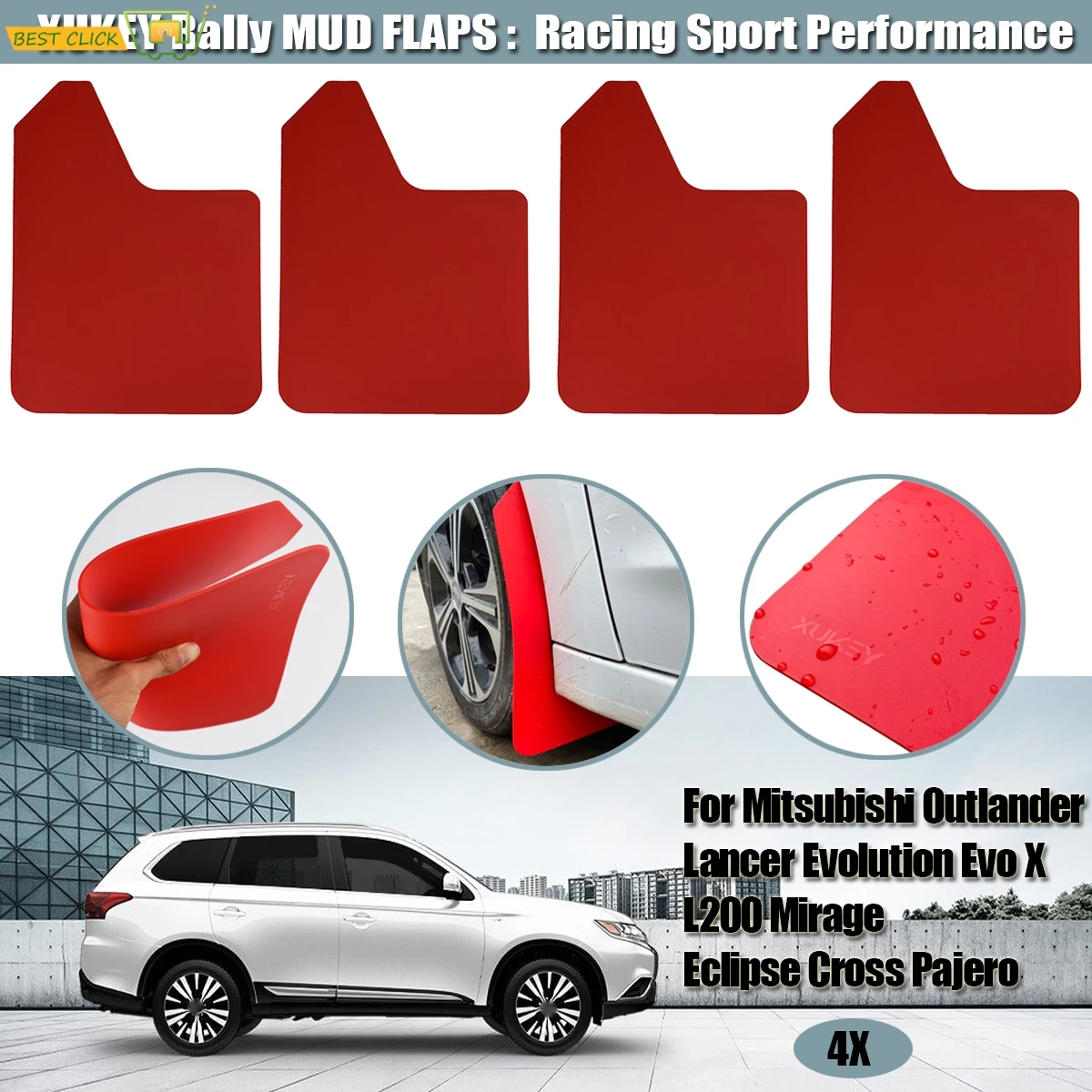 Guardabarros anchos para coche, accesorio para Mitsubishi Pajero V20 V60 V80 2 3 4 V73 V93 V97 Mini Challenger Endeavor, 4 unidades