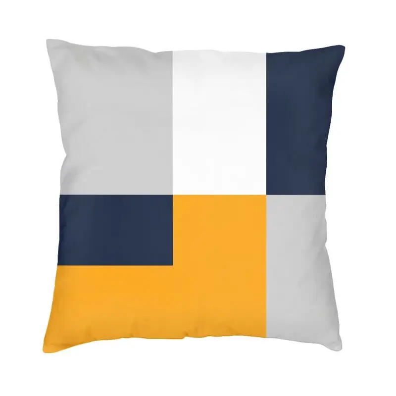 

Modern Grey And Yellow Geometric Cushion Cover 55x55 cm Abstract Geometry Soft Throw Pillow Cases Living Room Sofa Decoration