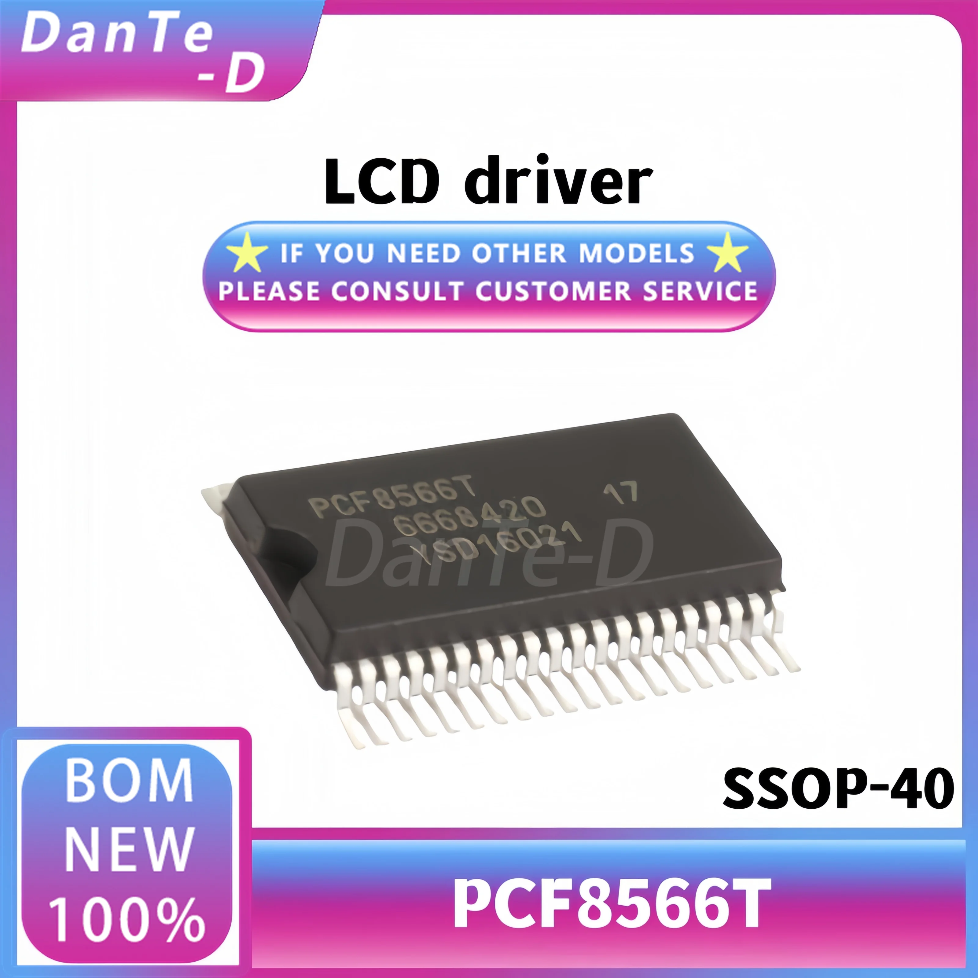 PCF8566T ไดรเวอร์จอแสดงผล LCD SSOP-40ของแท้ดั้งเดิม