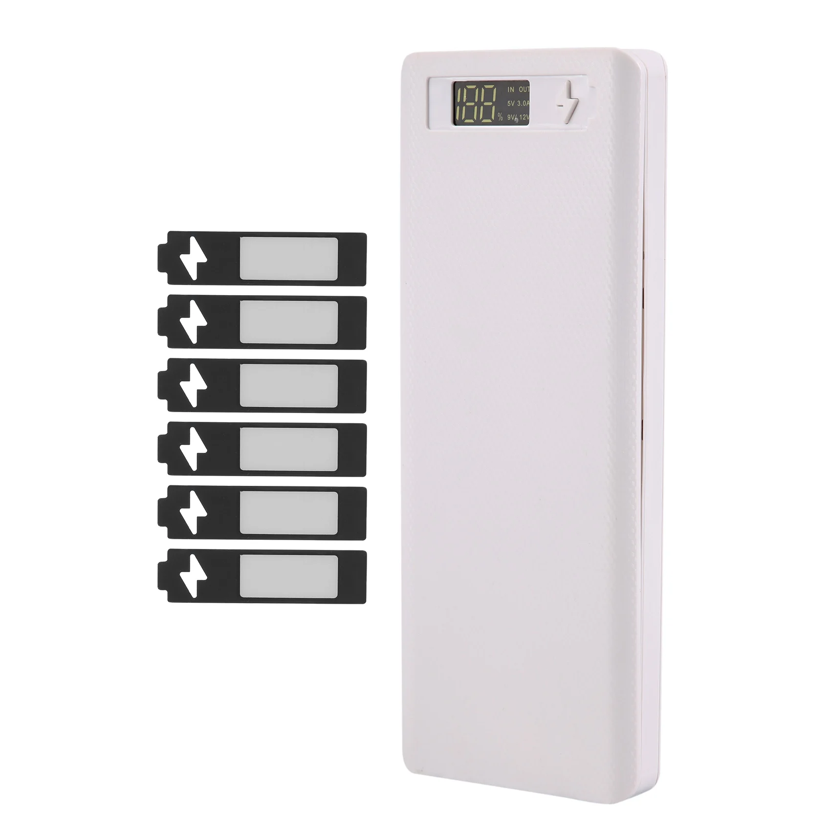 Welding Free 10 x 18650 Battery Storage Box Dual USB Power Bank Case DIY 18650 Battery Holder Box PD QC3.0 Quick Charge White